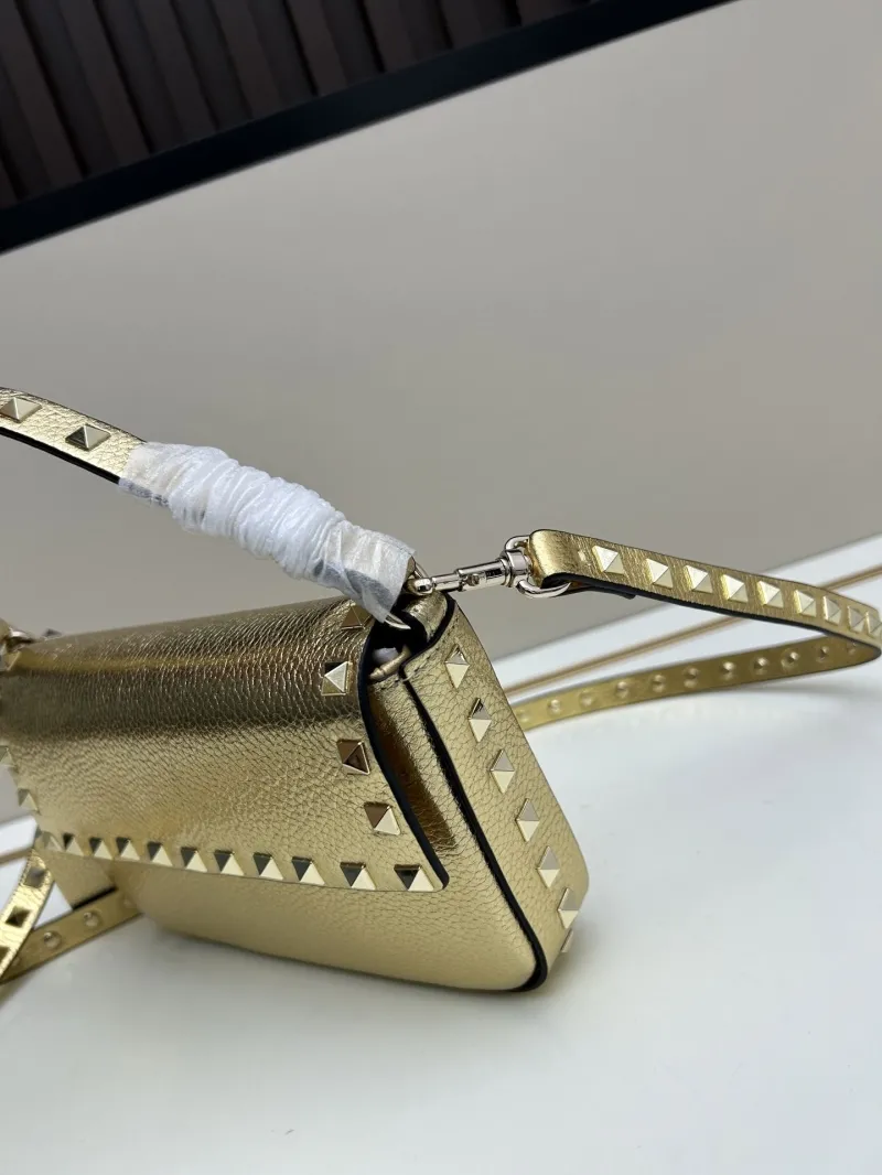 Valentino Gold Rockstud Crossbody Bag 0139 - Image 3