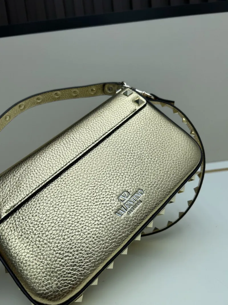 Valentino Gold Rockstud Crossbody Bag 0139 - Image 4