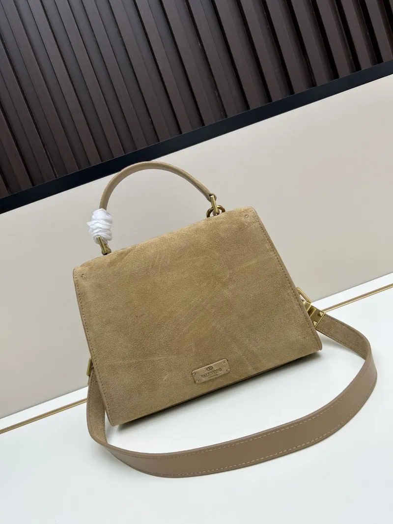 Valentino Tan Suede Handbag with Chain Model 67 - Image 3