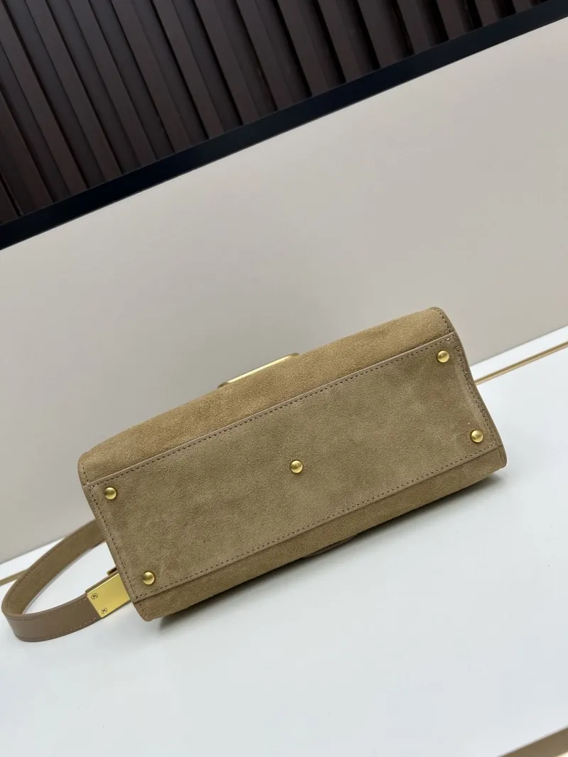 Valentino Tan Suede Handbag with Chain Model 67 - Image 6