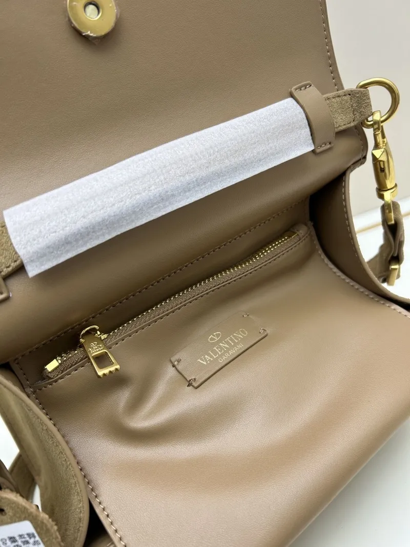 Valentino Tan Suede Handbag with Chain Model 67 - Image 8