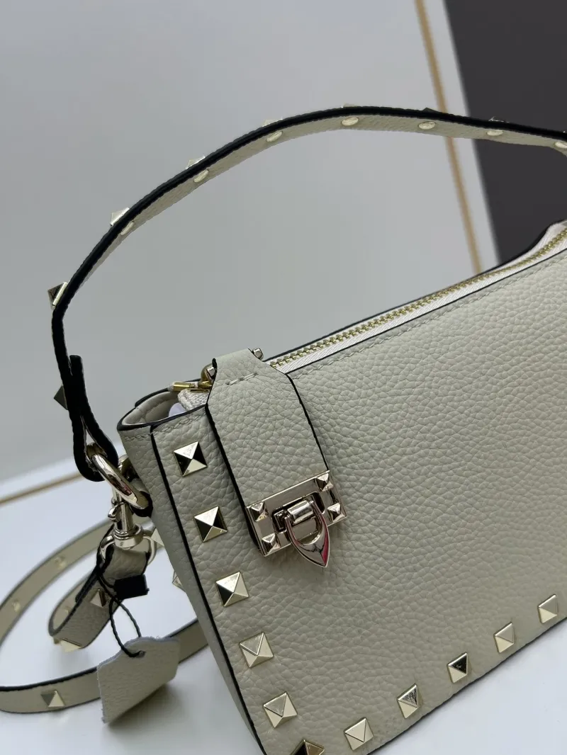 Valentino Light Beige Studded Crossbody Handbag - Image 4