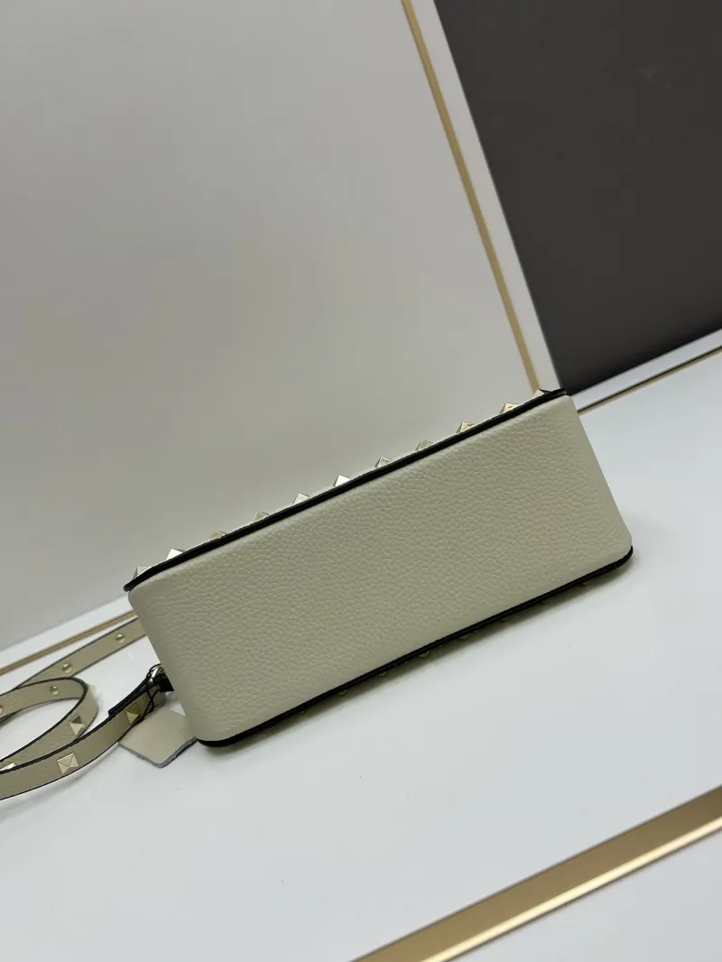 Valentino Light Beige Studded Crossbody Handbag - Image 5