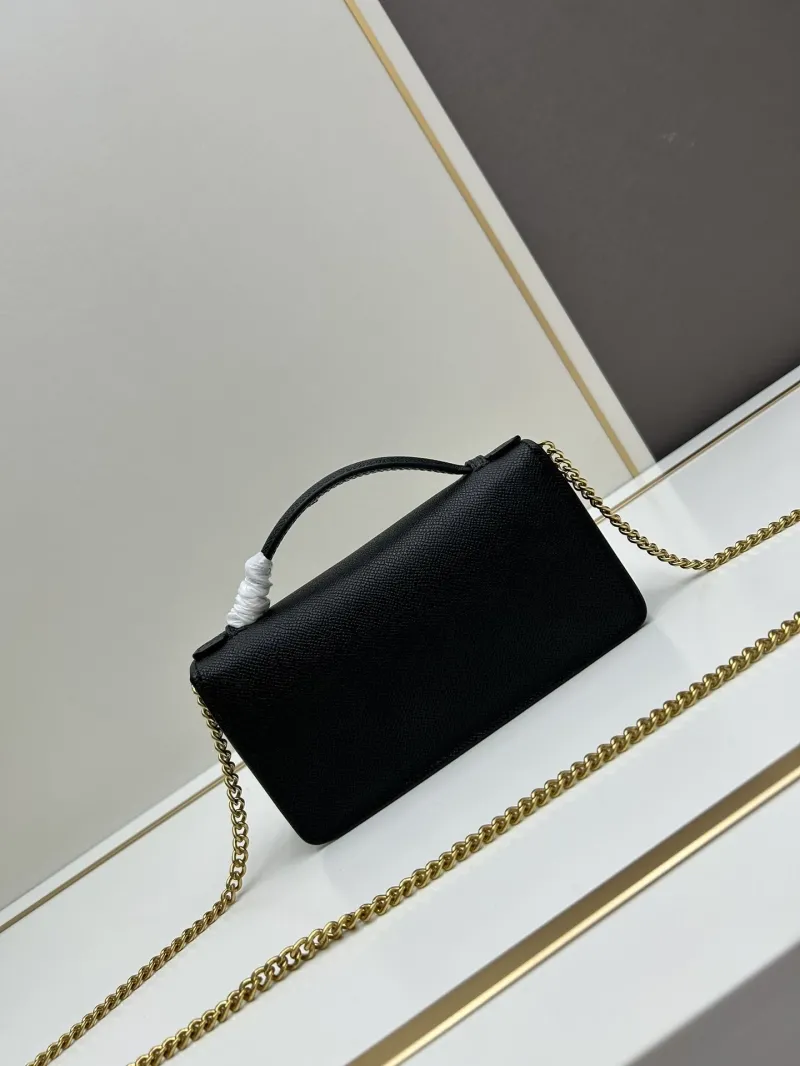 Valentino Black Small Top Handle Chain Crossbody Bag 0132 - Image 3