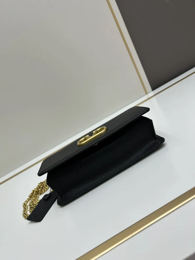 Valentino Black Small Top Handle Chain Crossbody Bag 0132 - Image 5