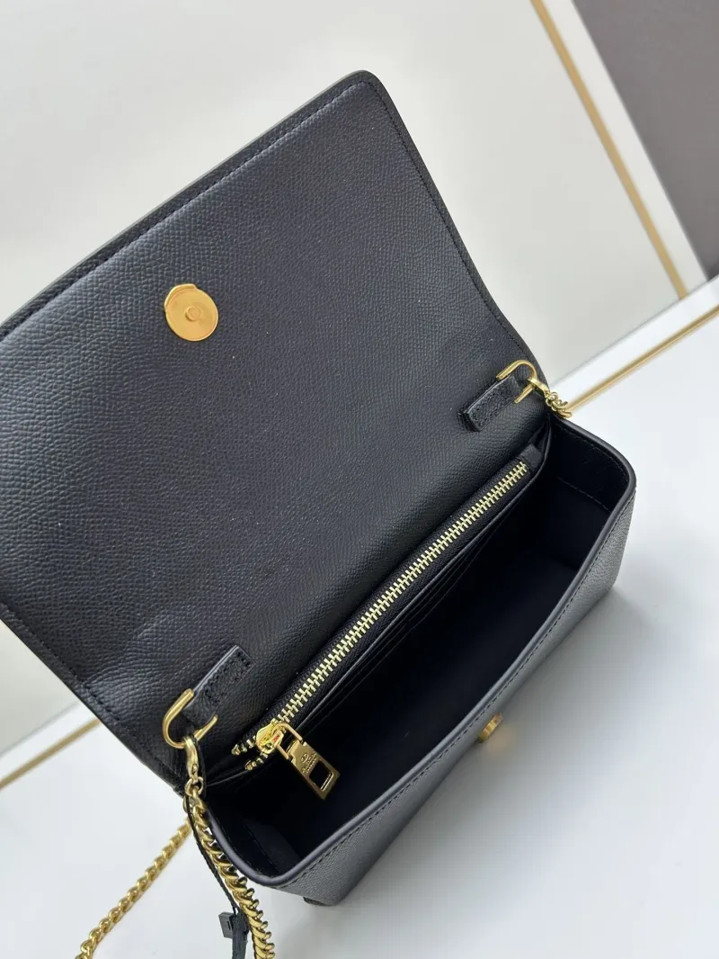 Valentino Black Small Top Handle Chain Crossbody Bag 0132 - Image 6