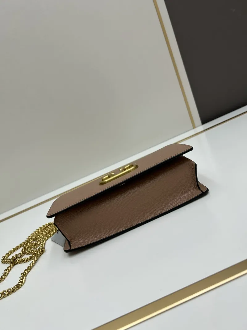 Valentino 0132 Brown Top Handle Crossbody Bag - Image 5