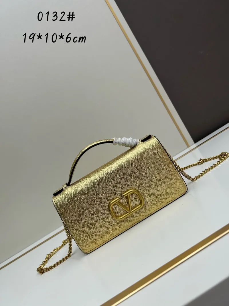Valentino Metallic Gold Crossbody Bag 0132