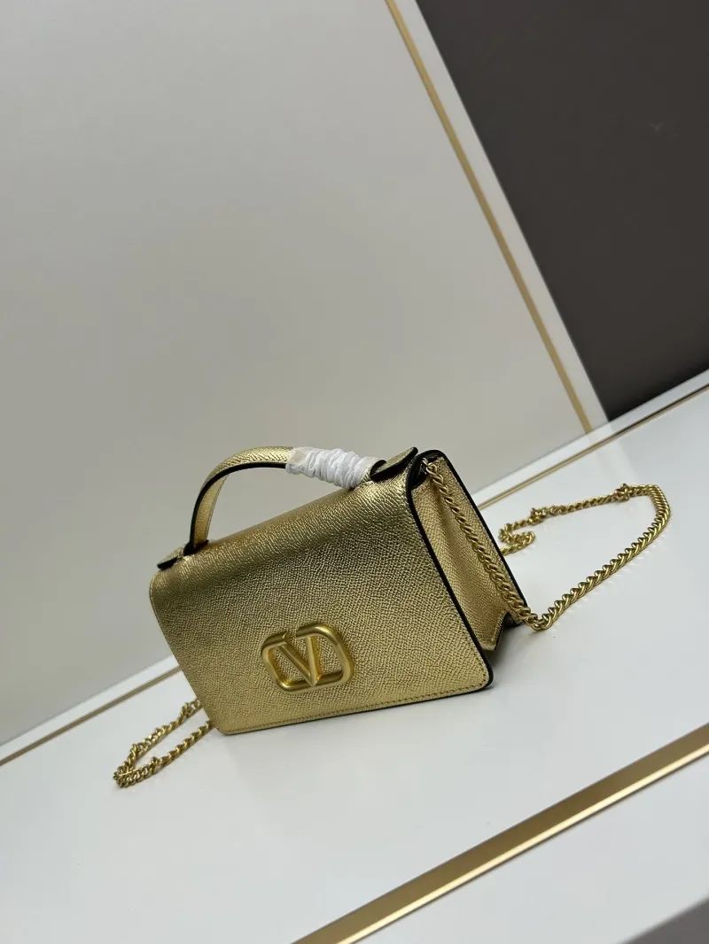 Alternative view of Valentino Metallic Gold Crossbody Bag 0132