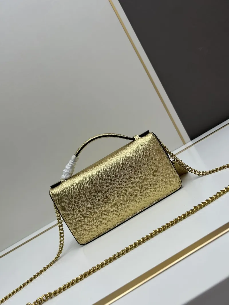 Valentino Metallic Gold Crossbody Bag 0132 - Image 3
