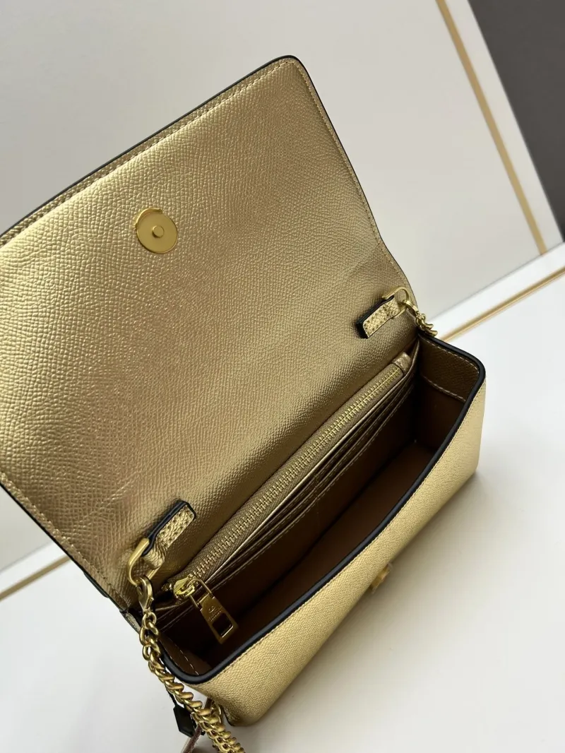 Valentino Metallic Gold Crossbody Bag 0132 - Image 6
