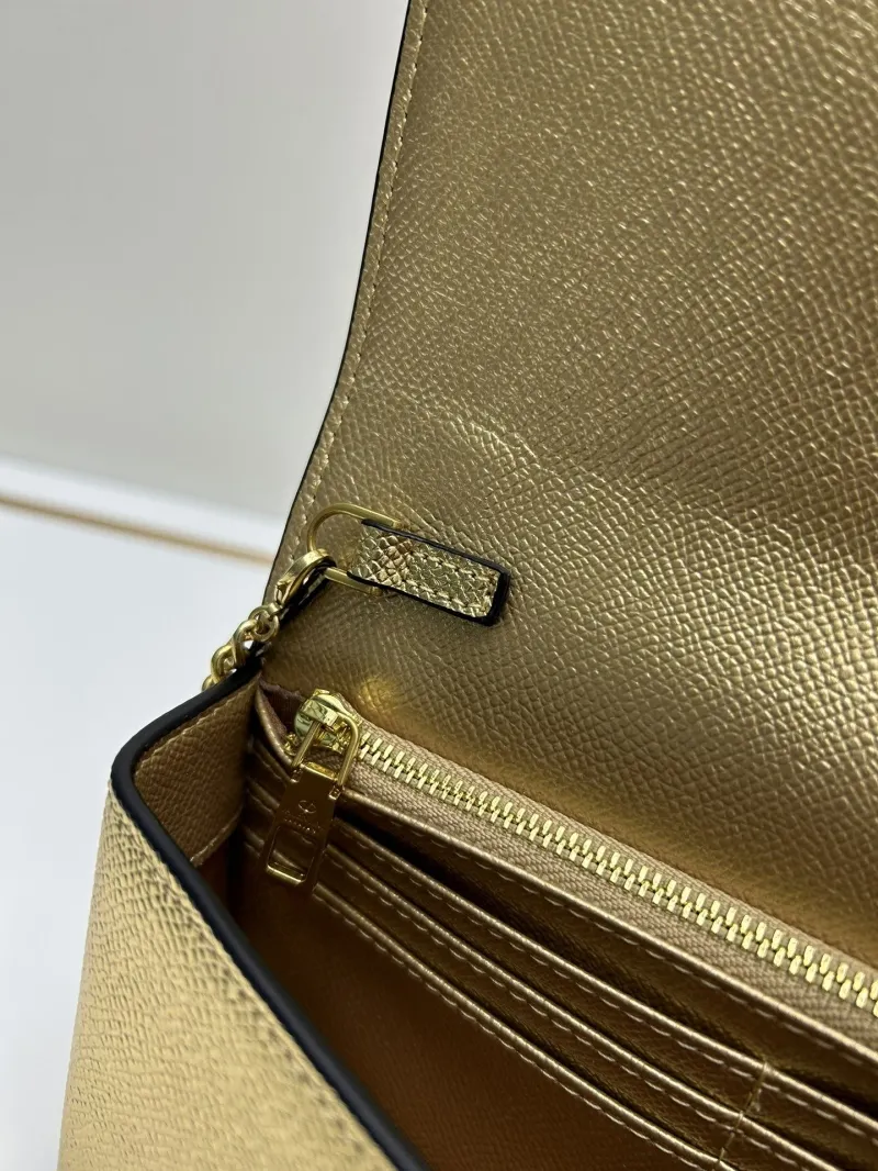 Valentino Metallic Gold Crossbody Bag 0132 - Image 7