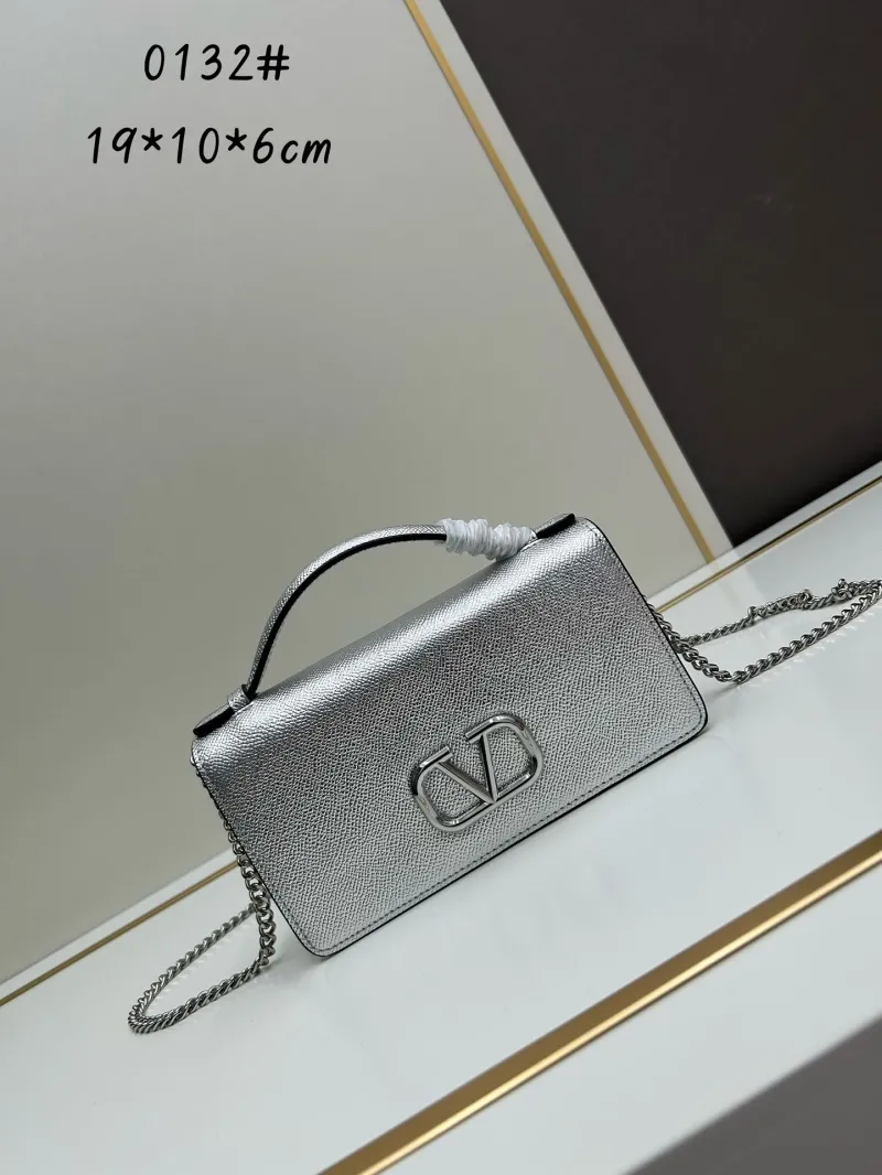 Valentino Silver Chain Crossbody Handbag 0132