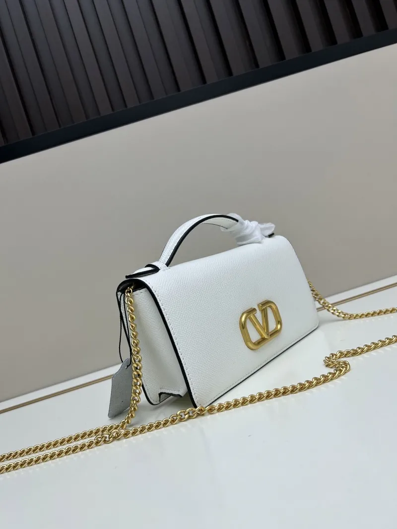Alternative view of Valentino White Chain Handle Crossbody Bag