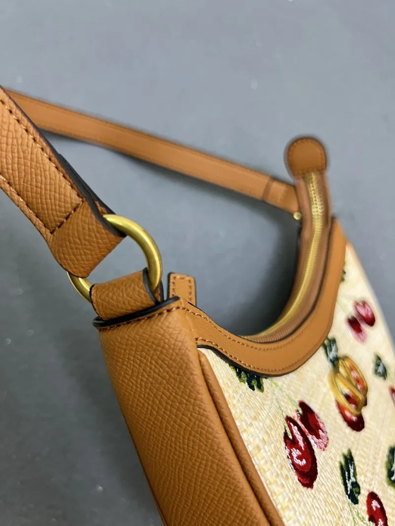 Valentino Cherry Embroidered Crescent Shoulder Bag 1V5059 - Image 6