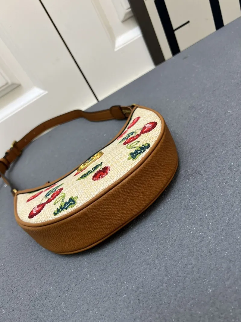 Valentino Cherry Embroidered Crescent Shoulder Bag 1V5059 - Image 7