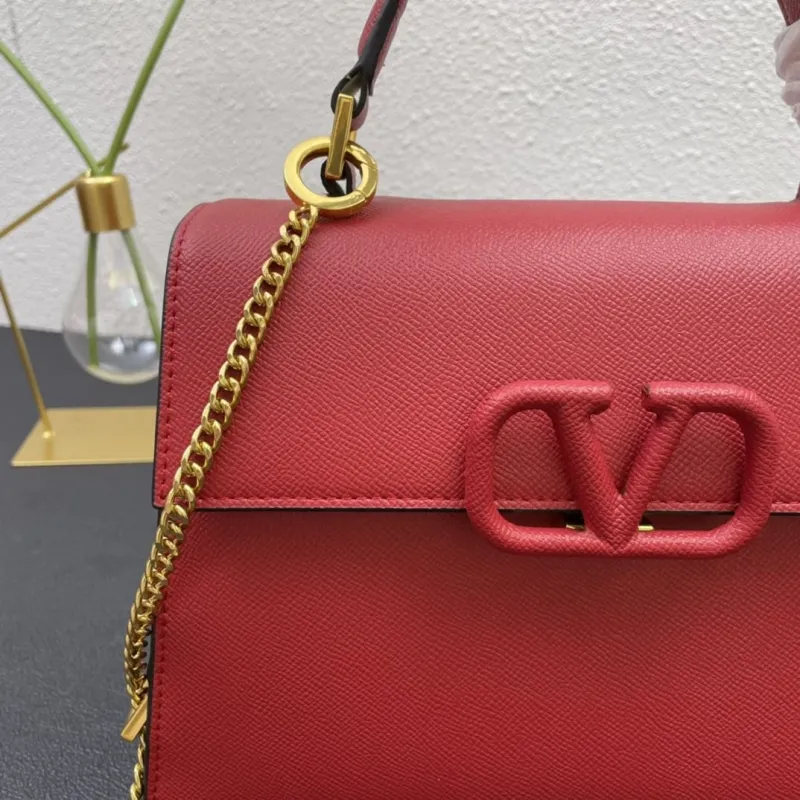 Valentino Red 9857 Top Handle Crossbody Bag 25cm - Image 5
