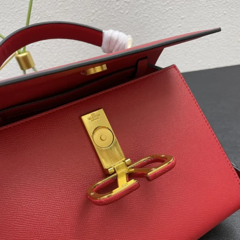 Valentino Red 9857 Top Handle Crossbody Bag 25cm - Image 7