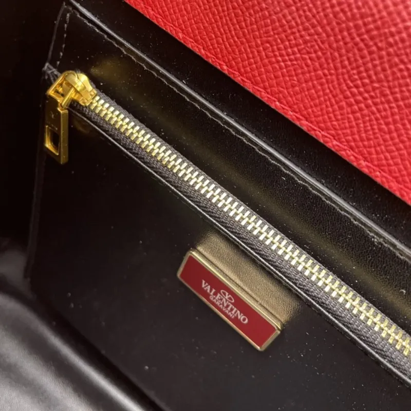 Valentino Red 9857 Top Handle Crossbody Bag 25cm - Image 9