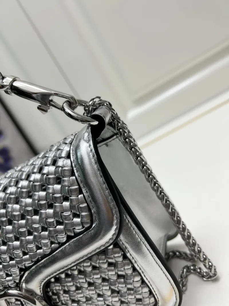 Valentino Silver Woven Shoulder Bag 9889 - Image 6