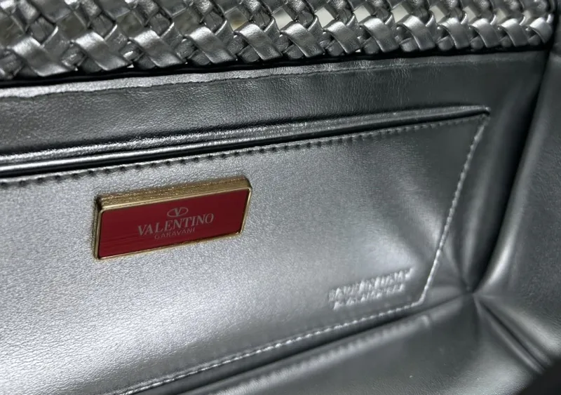 Valentino Silver Woven Shoulder Bag 9889 - Image 9
