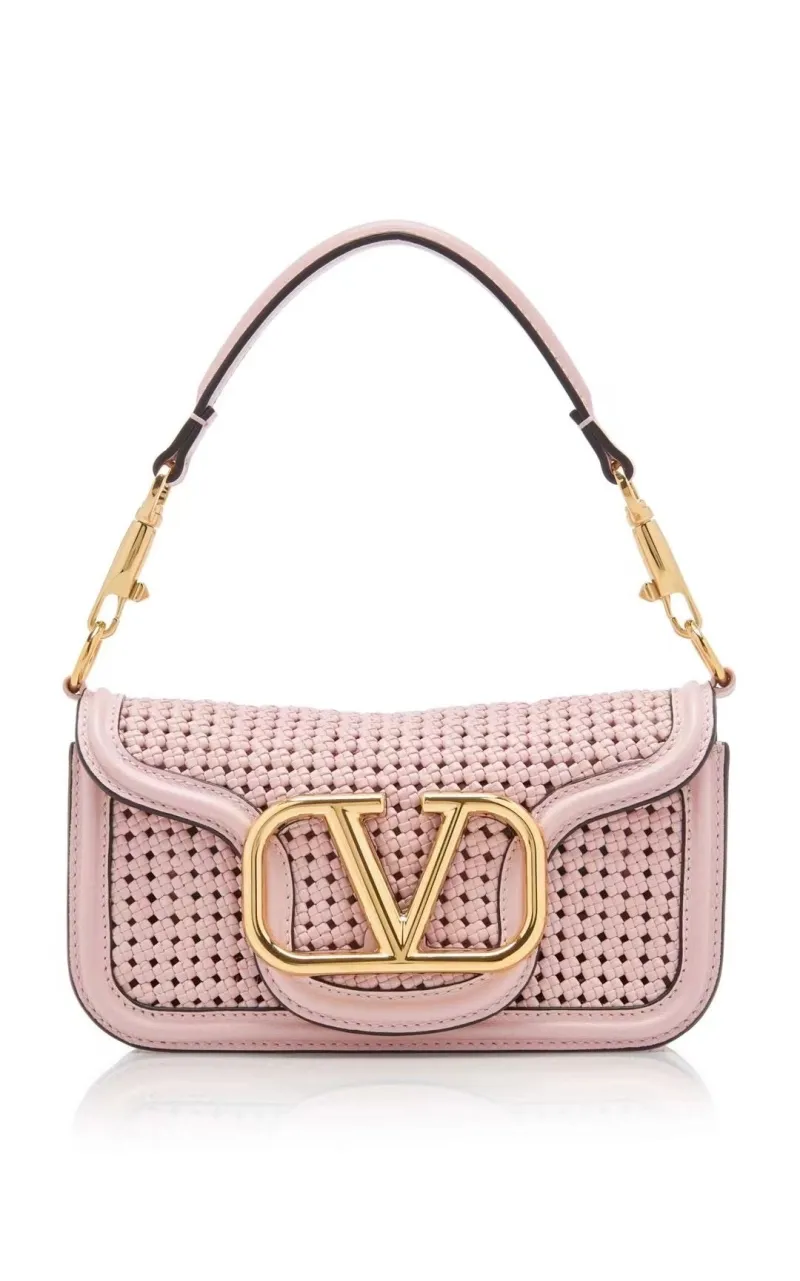 Valentino Pink Woven Chain Shoulder Bag 9889 - Image 6