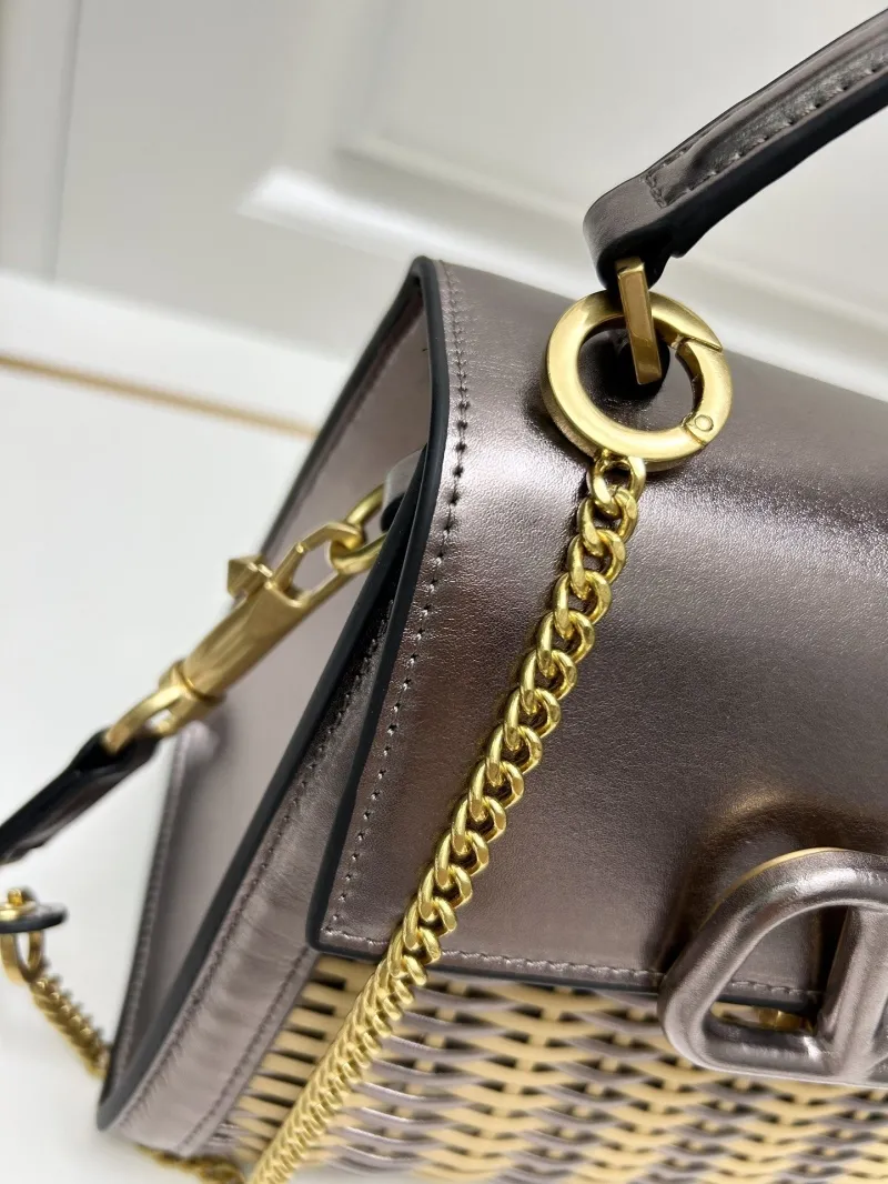Valentino Metallic Woven Handbag 9890 - Image 5