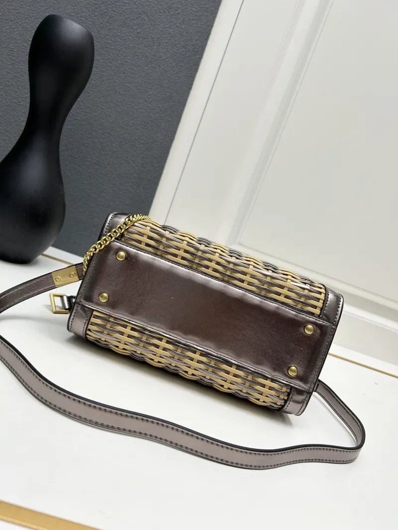 Valentino Metallic Woven Handbag 9890 - Image 6