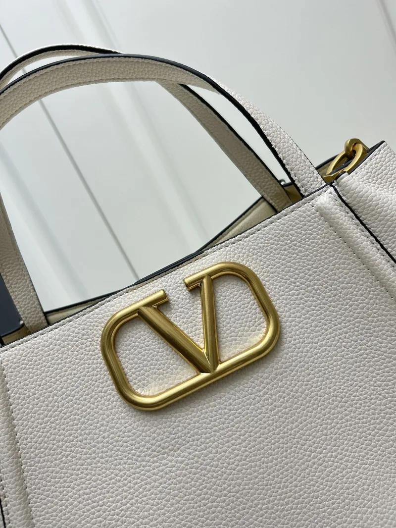 Valentino Cream Large Tote Handbag 5041 - Image 4