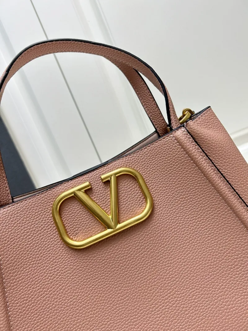 Valentino Pink Large Leather Tote Bag 5041 - Image 4