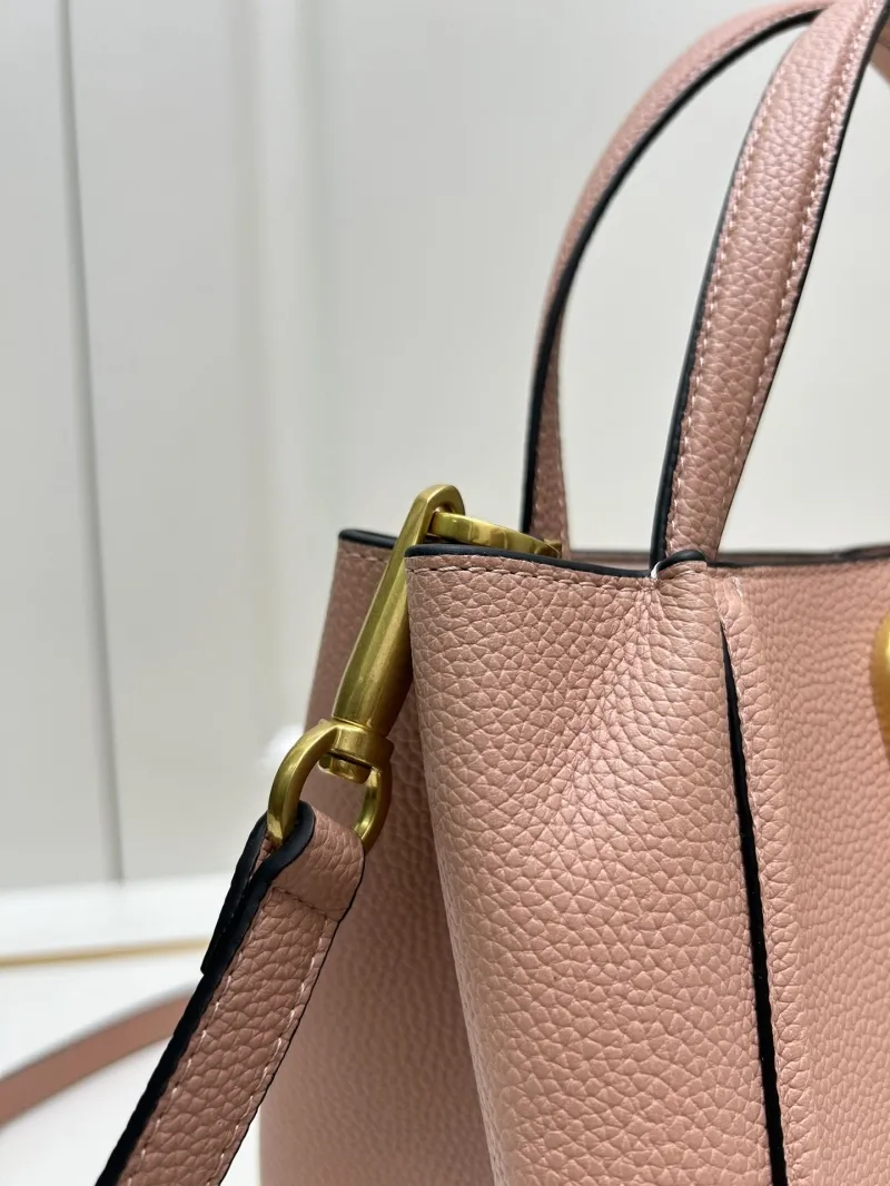Valentino Pink Large Leather Tote Bag 5041 - Image 5