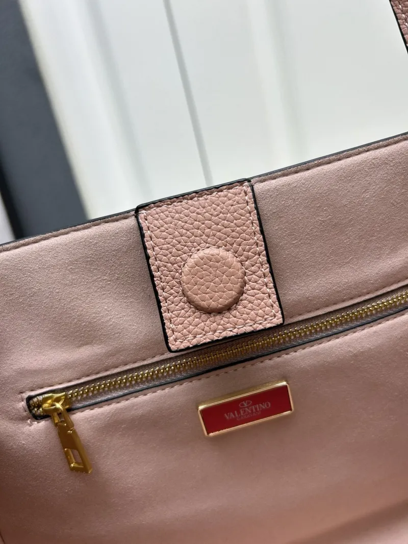 Valentino Pink Large Leather Tote Bag 5041 - Image 8