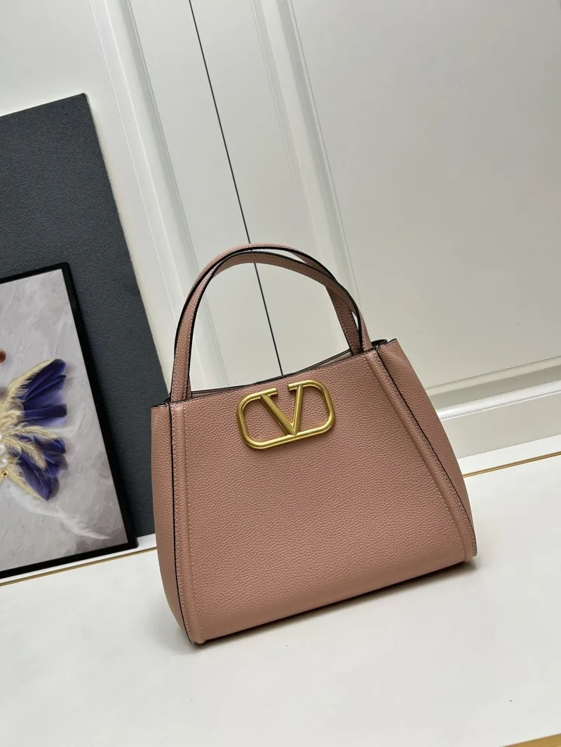 Valentino Pink Large Leather Tote Bag 5041 - Image 9