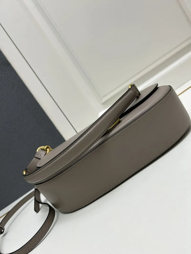 Valentino Gray Leather Shoulder Bag 5031 - Image 7