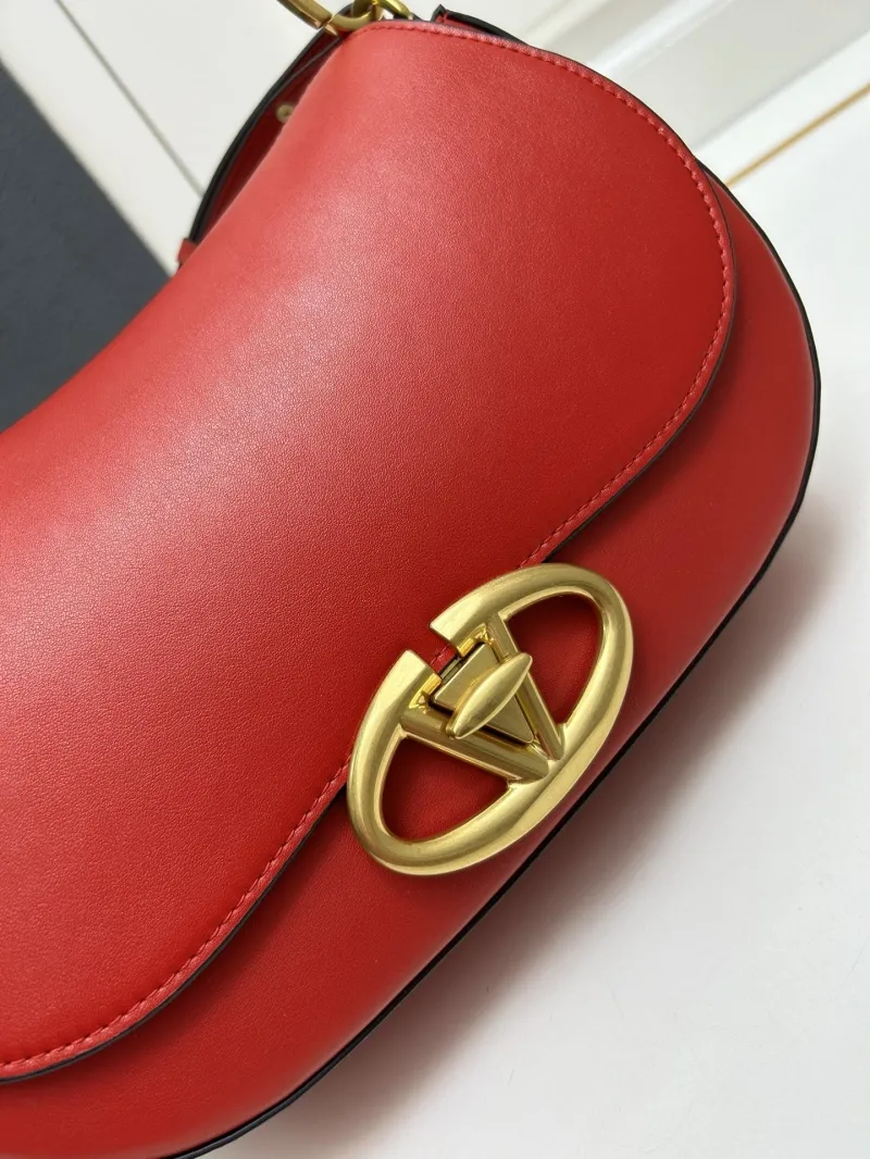 Valentino Red Leather Shoulder Bag Model 5031 - Image 4