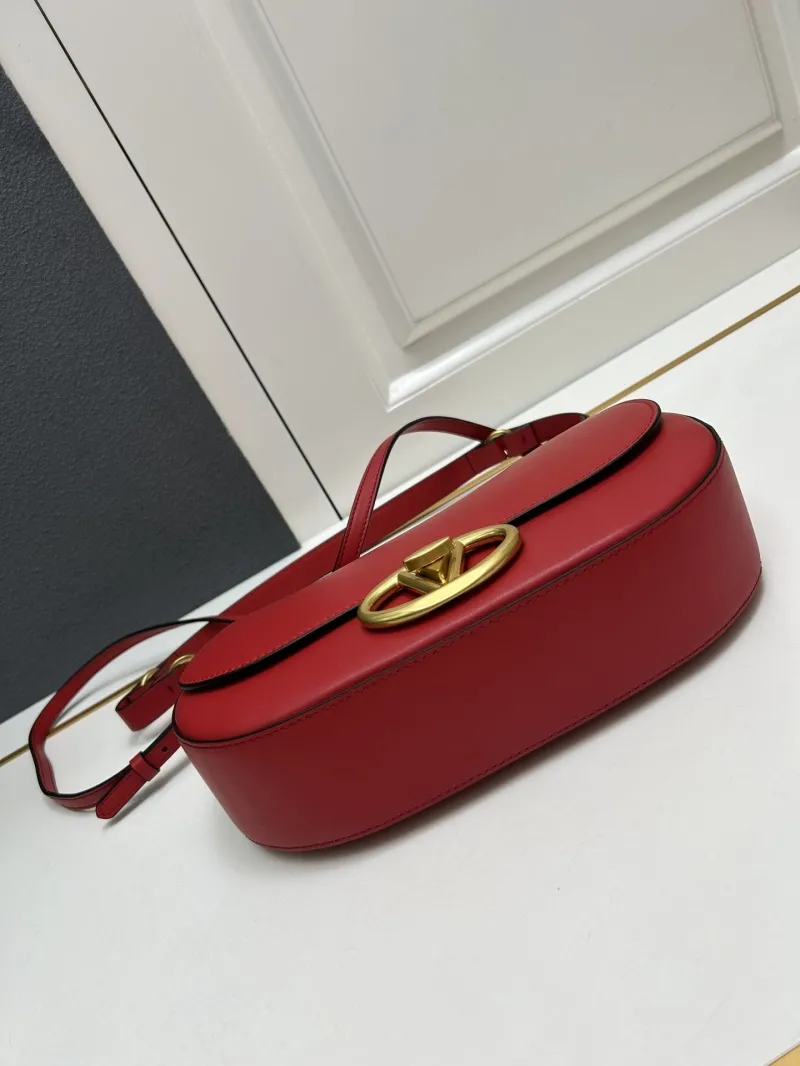 Valentino Red Leather Shoulder Bag Model 5031 - Image 7