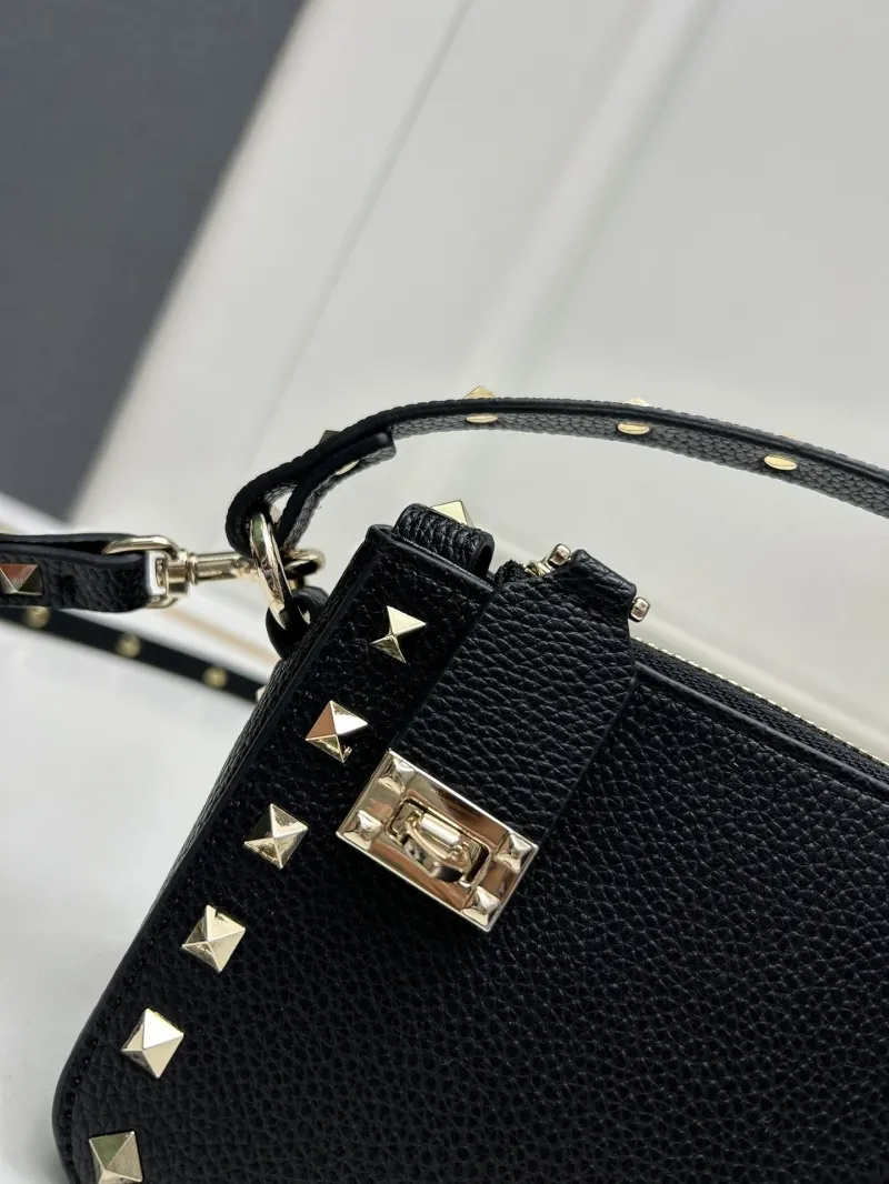 Valentino Black Rockstud Crossbody Handbag 9881 - Image 4