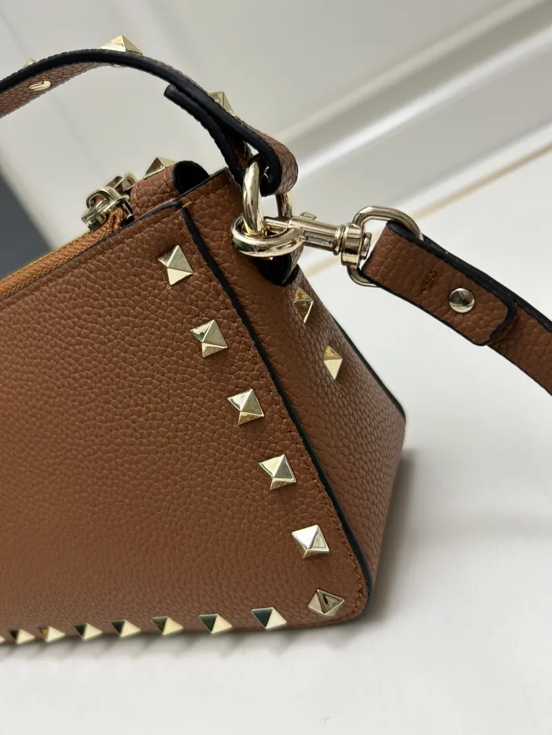 Valentino Brown Leather Crossbody Bag 9881 - Image 7