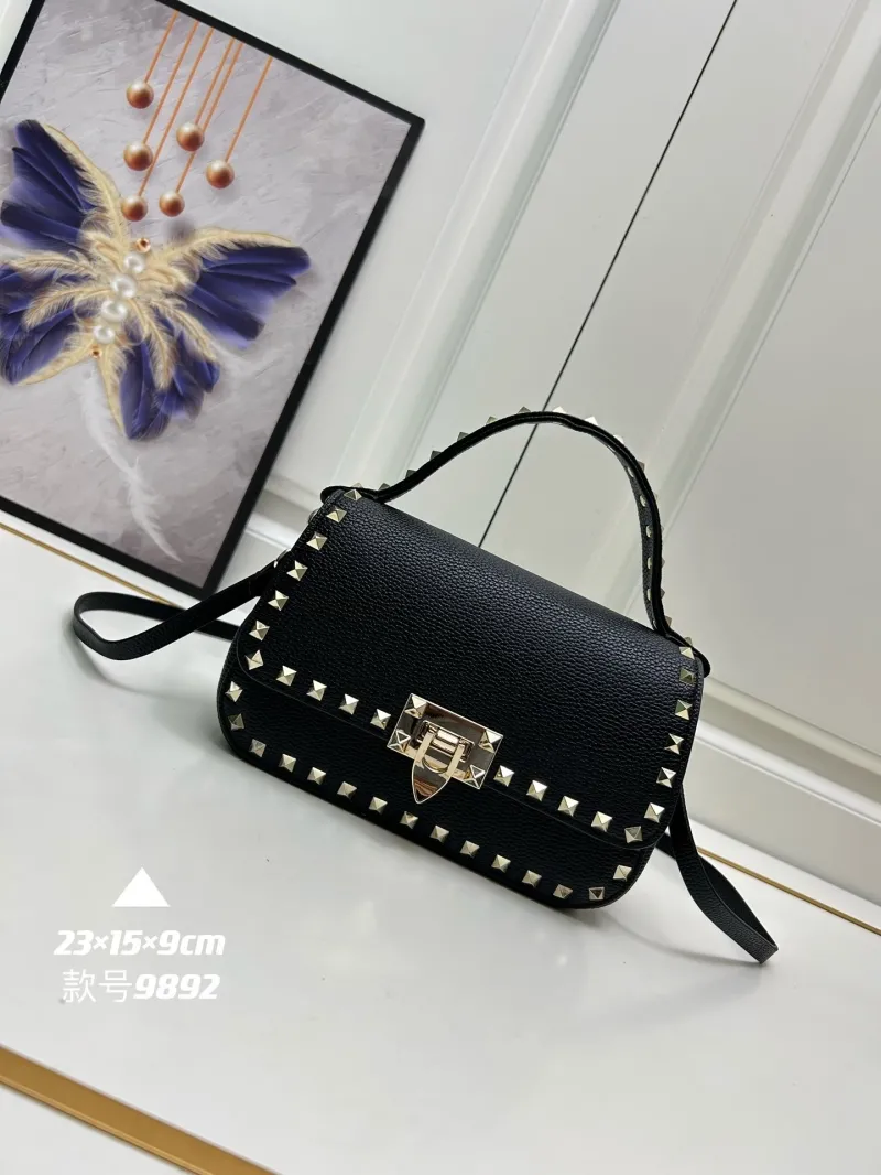 Valentino Rockstud Leather Handbag 9892 - Image 4