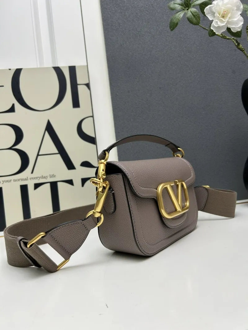 Valentino Taupe Leather Crossbody Bag 5026 - Image 3