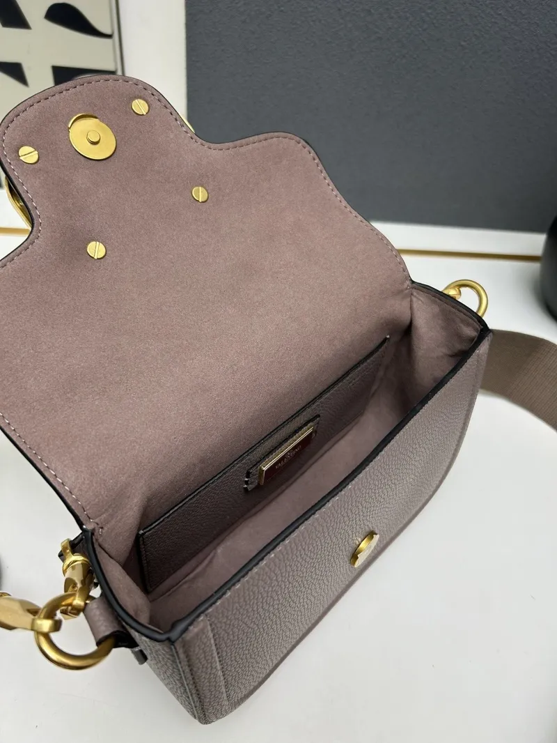 Valentino Taupe Leather Crossbody Bag 5026 - Image 8