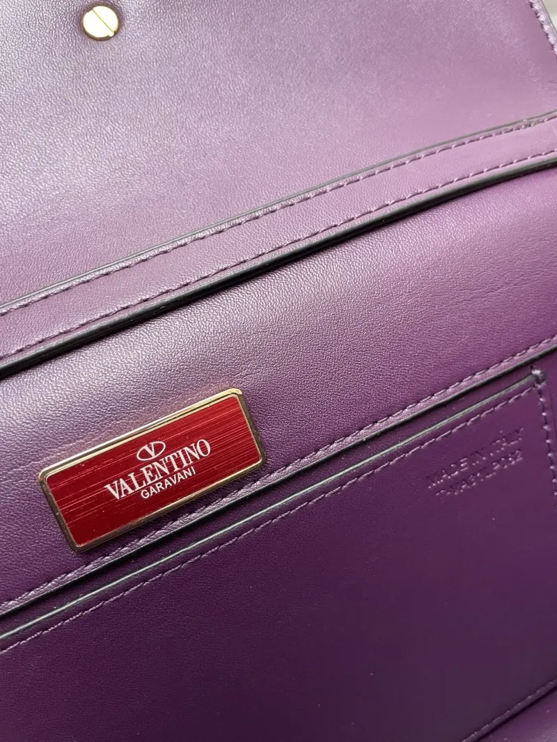 Valentino Purple Sequin Chain Shoulder Bag 172 20cm - Image 9