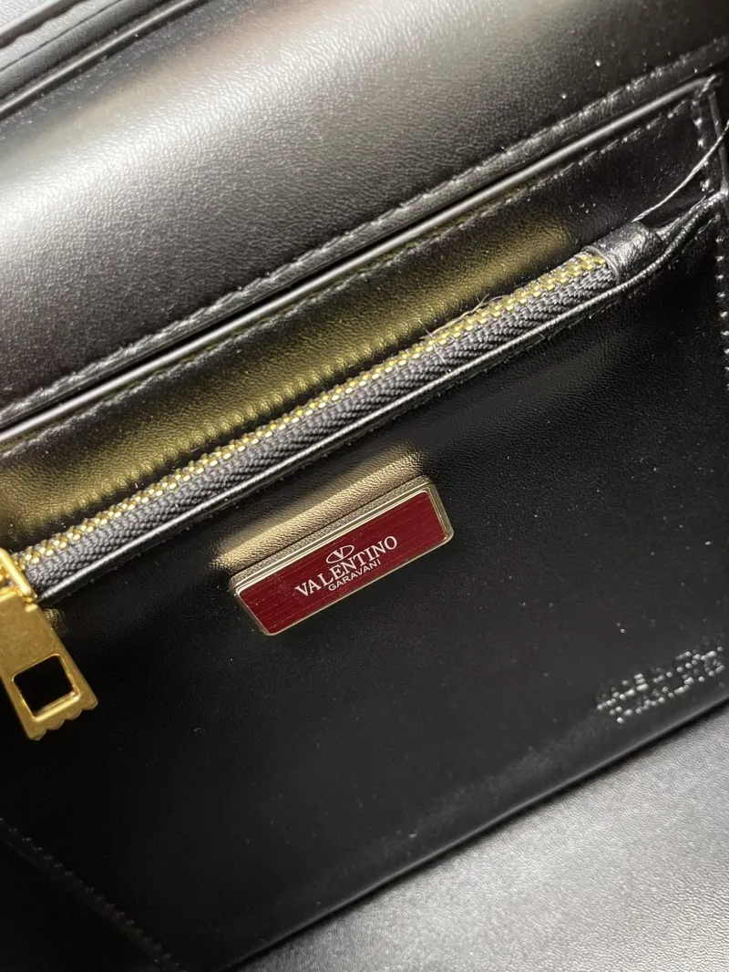 Valentino Black Sequin Top Handle Handbag 9866 - Image 8