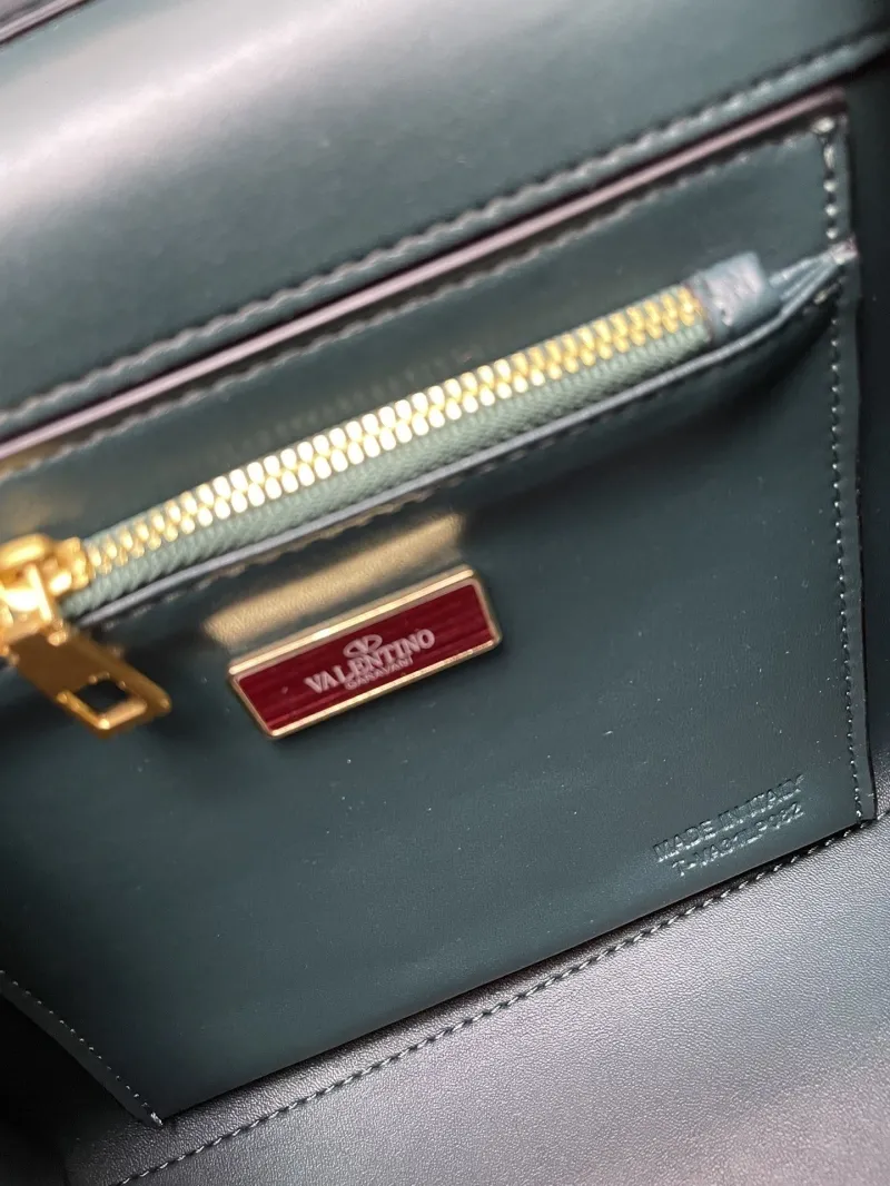 Valentino Dark Green Sequined Handbag 9866 - Image 8