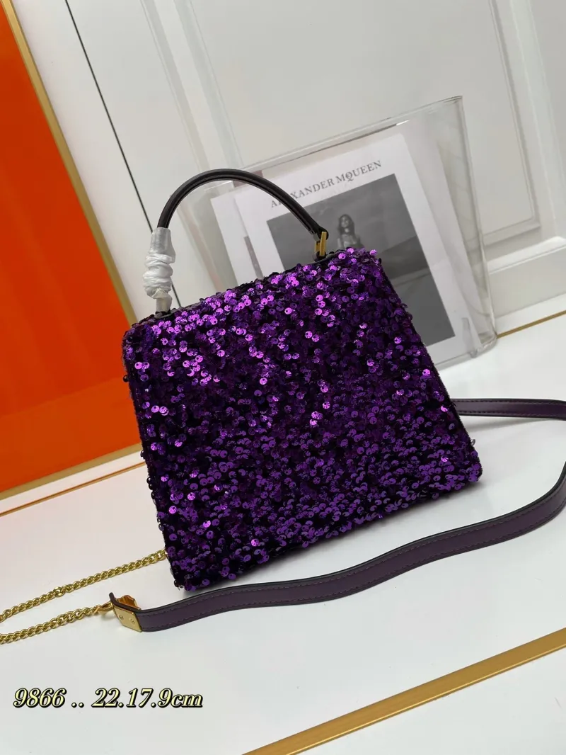 Alternative view of Valentino Purple Sequined Handbag 9866