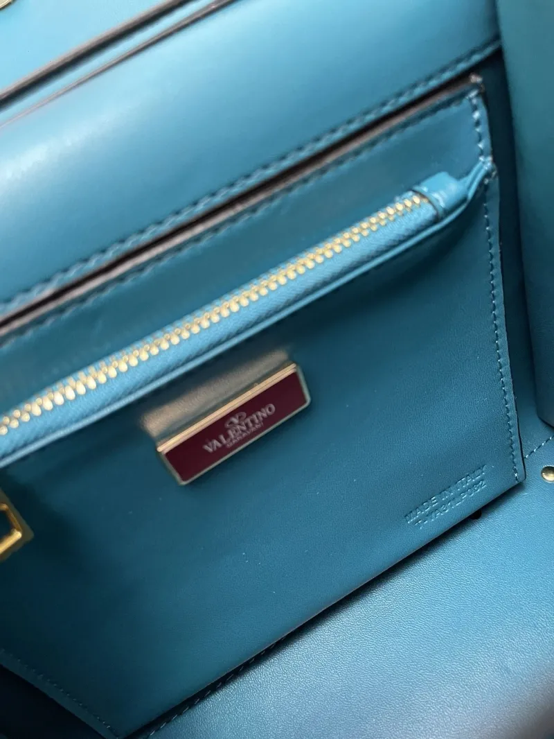 Valentino Sequined Teal Handbag 9866 - Image 9