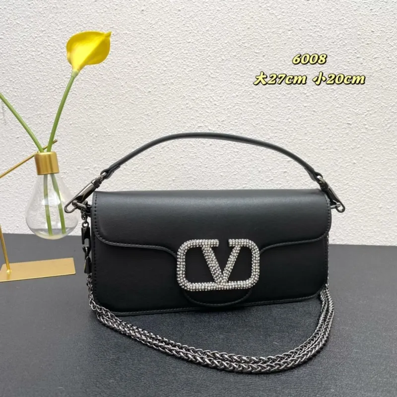 Valentino Black Chain Handbag Model 6008 - Image 3
