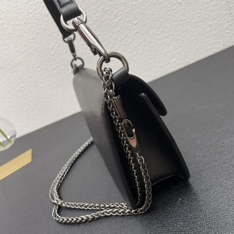 Valentino Black Chain Handbag Model 6008 - Image 5