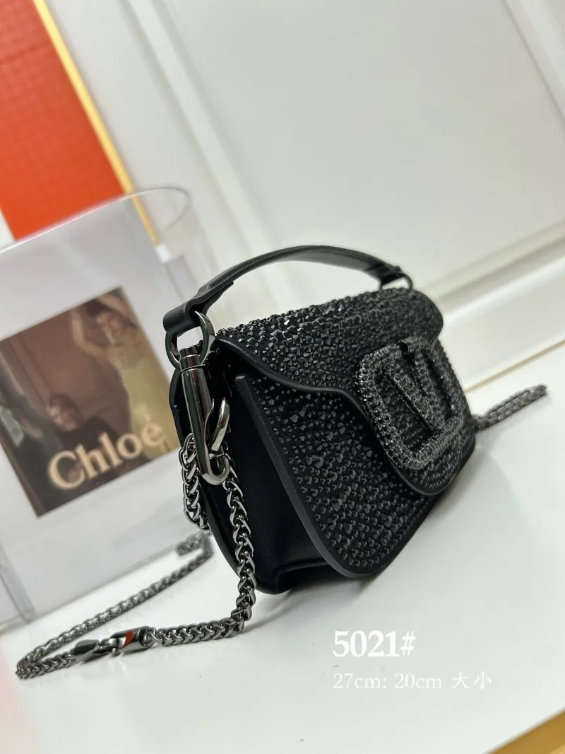 Alternative view of Valentino Black Rhinestone Handbag 5021 Size 27cm by 20cm