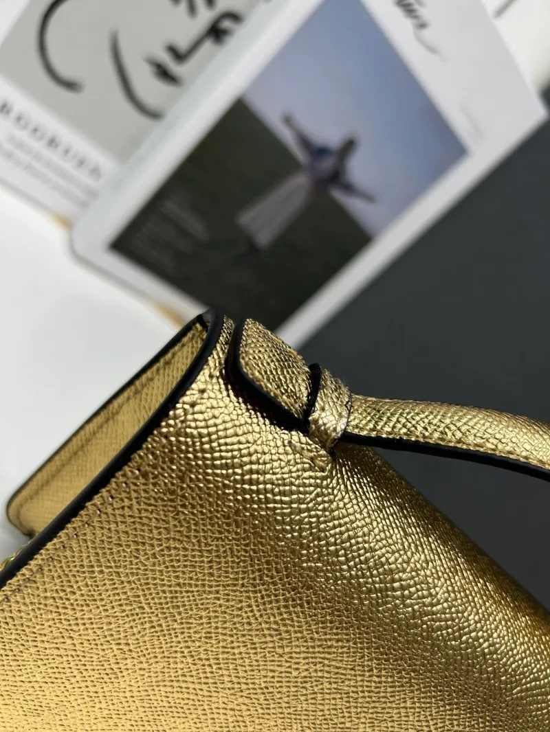 Valentino Gold Top Handle Crossbody Bag 9882 - Image 4